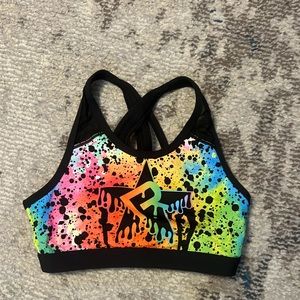 Rebel Athletic AXS Paint Splatter Sports Bra